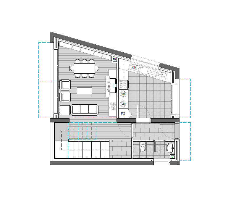 3 Viviendas en Almensilla_Planta Baja_Vivienda aislada