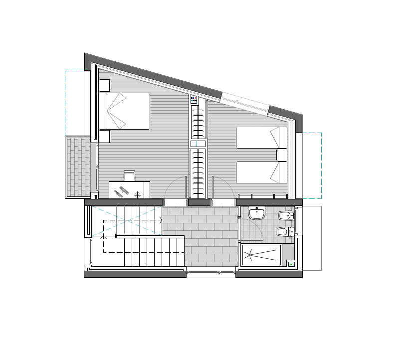 3 Viviendas en Almensilla_Planta Primera_Vivienda aislada