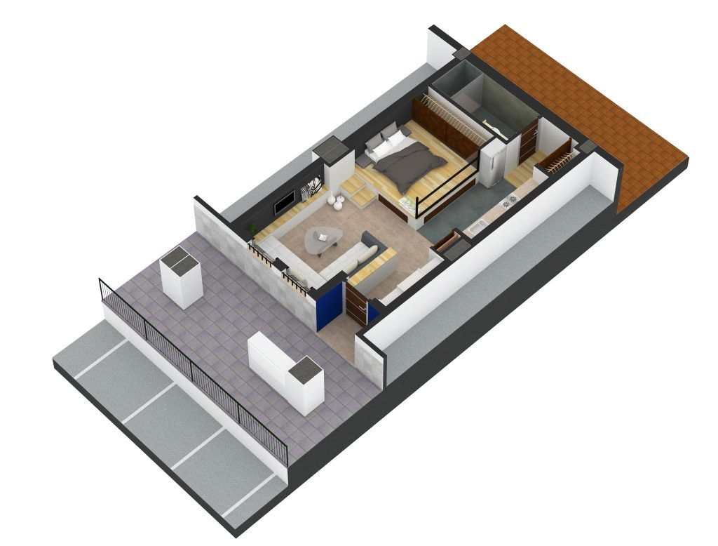 8 Apartamentos en Puerto Gelves_Axonometria_1
