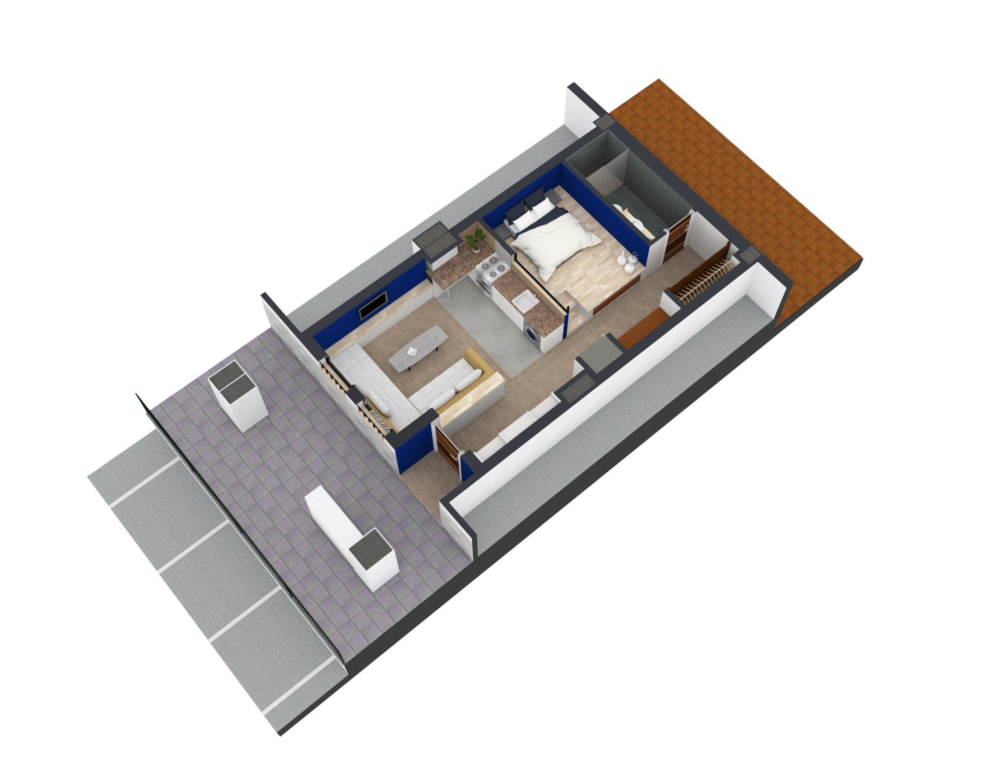 8 Apartamentos en Puerto Gelves_Axonometria_2
