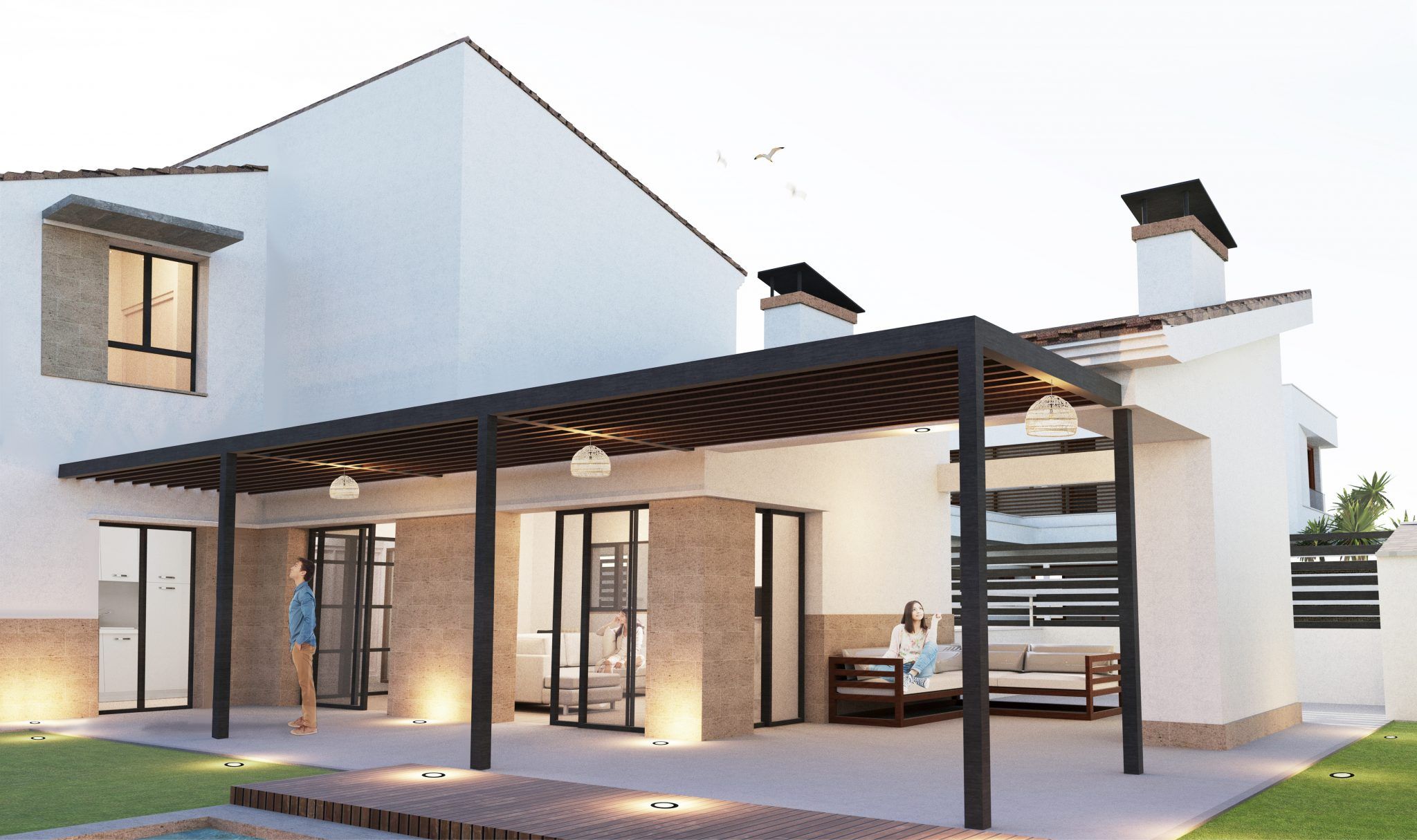Casa Poniente_Perspectiva exterior_C