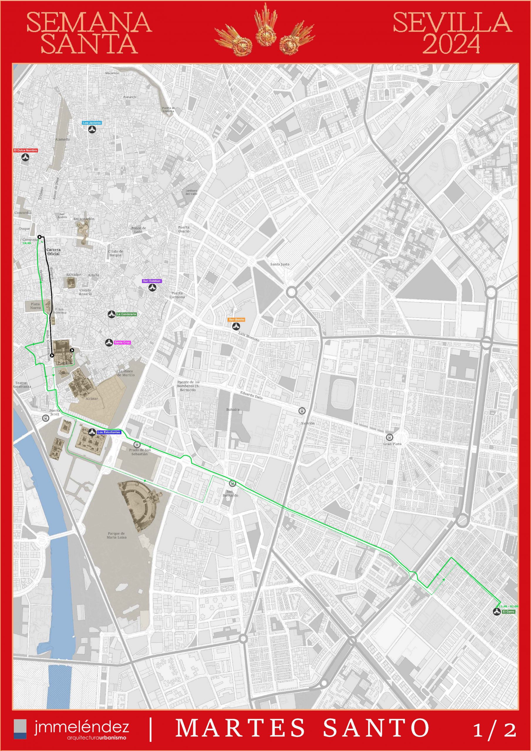 Itinerario Oficial del Martes Santo Sevilla 2024 _ 1