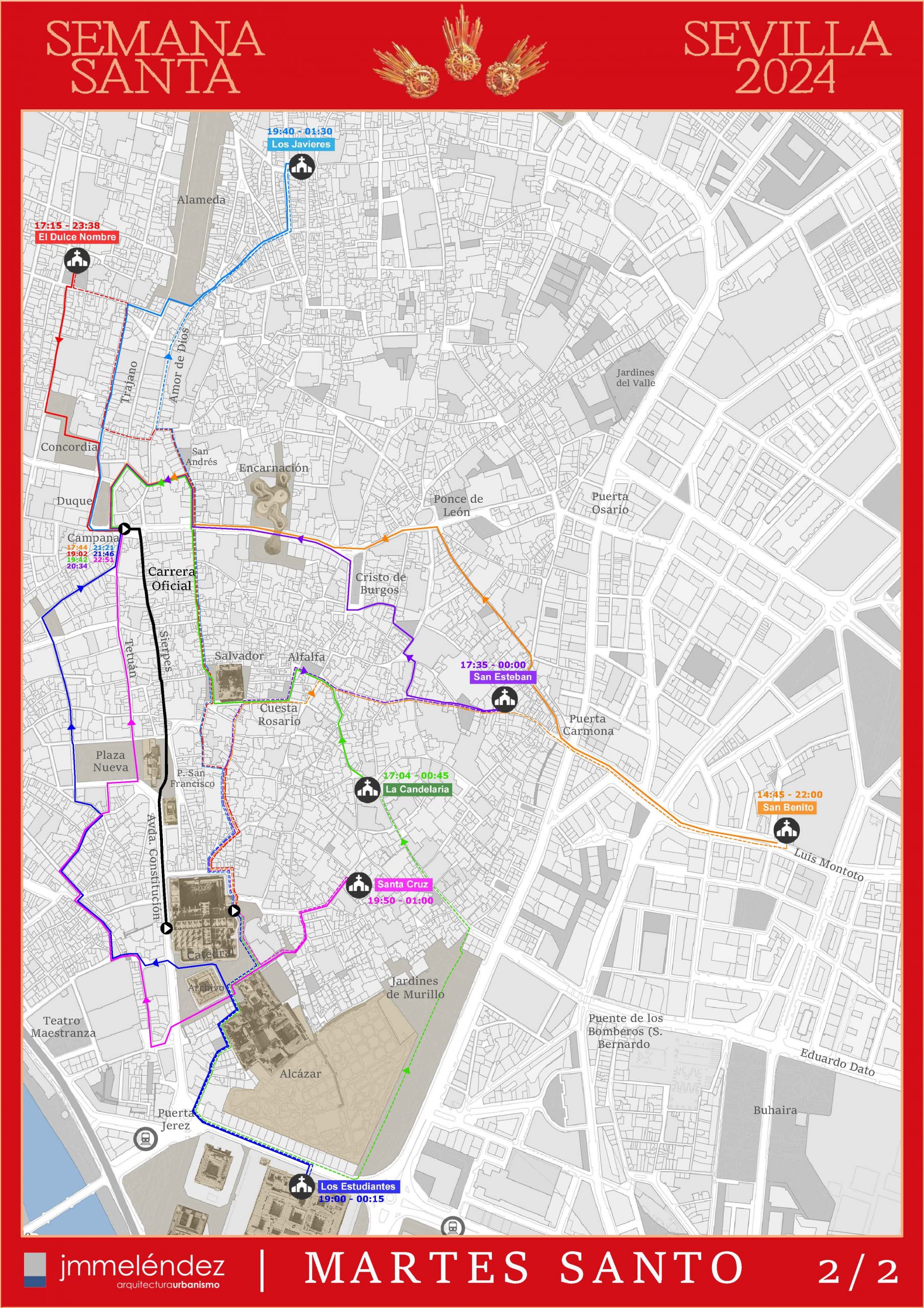 Itinerario Oficial del Martes Santo Sevilla 2024 _ 2